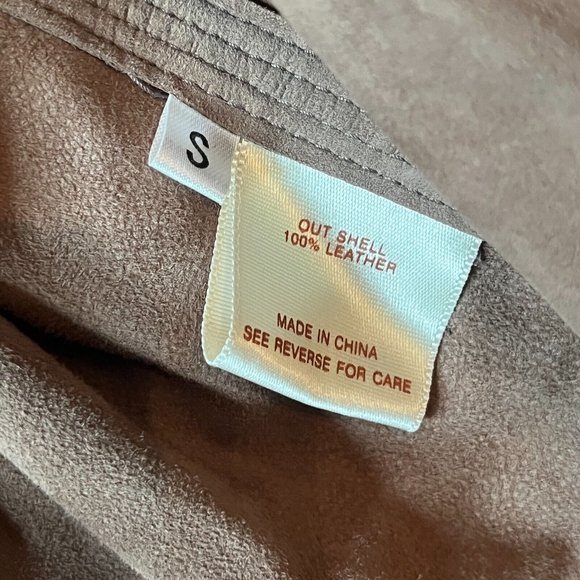 Torn By Ronny Kobo Suede Leather Open Sienna Vest Heather Taupe Brown Size Small - Picture 5 of 13